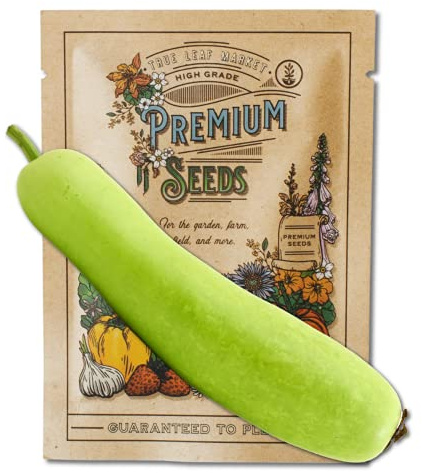 Gourd Seeds for Planting - Cucuzzi (Italian Edible) - 2 g ~10 Seeds - Non-GMO, Heirloom Farm & Garden Cuzuzzi Gourd Vegetable Seeds - Sealed in a Beautiful Mylar Package for Extended Shelf Life