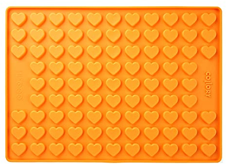 Collory Bakmatta för hundkex för Medium (2,6 cm) hjärta form godis, silikonbakform, chokladform, värmebeständig, livsmedelssäker och BPA-fri