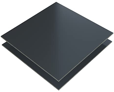 S-Polytec Aluverbund Aluverbundplatte Aludibond 3mm, große Farbauswahl, Schild, Bild, Werbeschild, Display, Küchenrückwand, Küchenspiegel, Bastelplatte (100 x 49cm, Anthrazit RAL 7016)