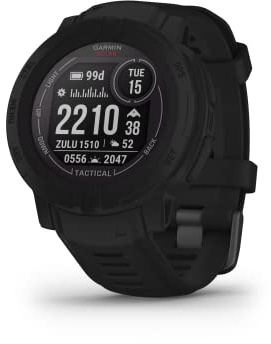 Garmin Instinct 2 Solar, Tactical-Edition, Rugged Outdoor Watch with GPS, with Solar Charging Capabilities, Built for All Elements, Multi-GNSS Support, Tracback Routing and More, Black