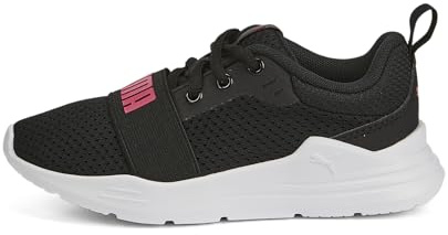 PUMA Unisex Kids' Fashion Shoes WIRED RUN JR Trainers & Sneakers, PUMA BLACK-SUNSET PINK, 36