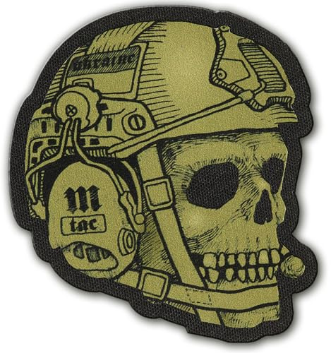 M-Tac Tactical Operator Skull Morale Patchches - militärarméns stridsfästelement (prärievarg)