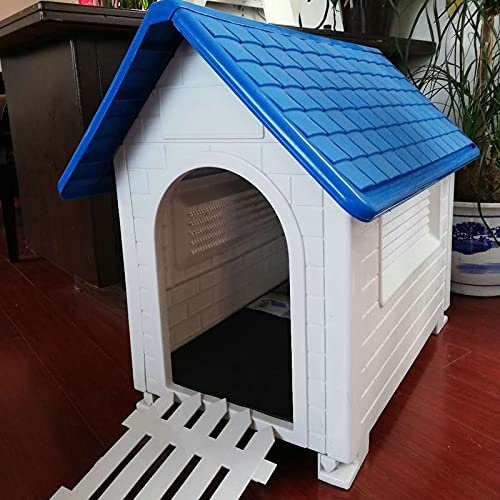 luckxuan Hundekennel/Dog Cage Hundehaus Outdoor Großer Kennel Haustier Zubehör Abnehmbarer Spülen leicht zu installieren Lüftungshundekäfig Hundekäfig (Color : Blauw, Size : L820xW560xH710mm)