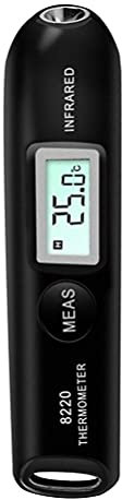 Thermometre Infrarouge de Poche, Stylo de Température Portatif, Thermomètre Infrarouge Numérique, Testeur de Température Portable, sans (black)