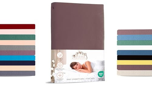 Livessa Spannbettlaken 90x200cm Jersey Baumwolle - Spannbetttuch 90x200, Bettlaken 90x200 mit 30cm Matratzenhöhe, Ultra weich und atmungsaktiv, passt auch für 100x200 und 90x190 cm Matratzen