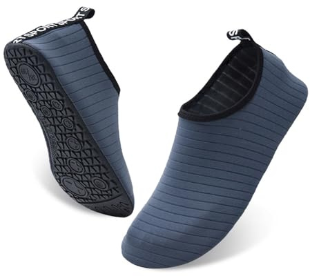 Water Shoes Beach Surf Diving Snorkeling Swim Barefoot Shoes Quick Dry Skin Socks for Men Women, Grey, 38-39