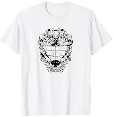 Lacrosse Helm Zeichnung T-Shirt