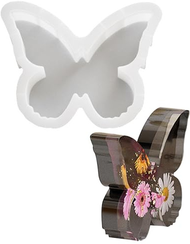 Yayatty Large Silicone Molds, Butterfly Mould 3D Epoxy Silicone Molds for Resin Casting for Flowers Preservation, Home Decors, Bookcase