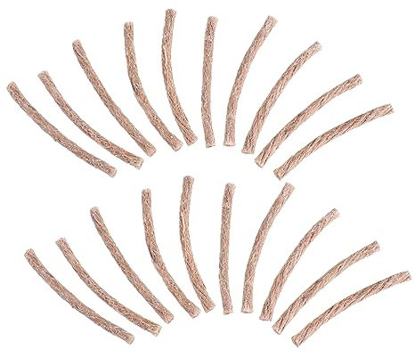 ibasenice 20pcs Fire Starter Rope Wick Outdoor Camping Fire Starters for Hiking Bbq and Survival Needs Hemp Wax Infused Cord