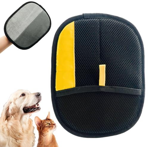 Pet Hair Removal Gloves, 2025 New Electrostatic Pet Hair Remover, Washable Reusable Cat Grooming Gloves for Bed Sheets Couch Clothes Carpet, Multipurpose Pet Care Accessory for Cats and Dogs (1)