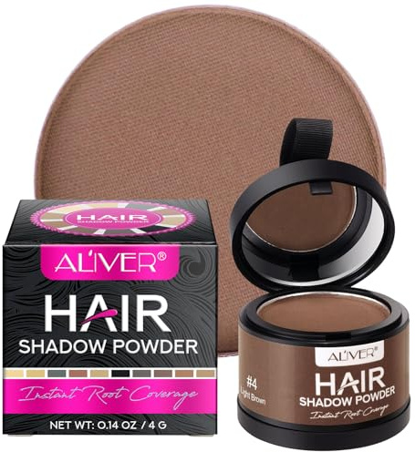 Retouche Racines Cheveux, Poudre spéciale racine densifiante pour cheveux avec effet ombré - Poudre Coiffante Pour Cheveux Fins Pour Résultats naturels, rapides et faciles (Marron clair)