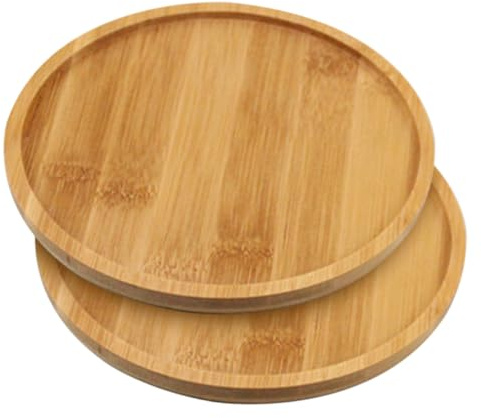 UPKOCH 2 Bandejas De Drenaje para Macetas Platillos Decorativos para Plantas Bandejas Pequeñas para Flores Platillos para Bonsáis Beige