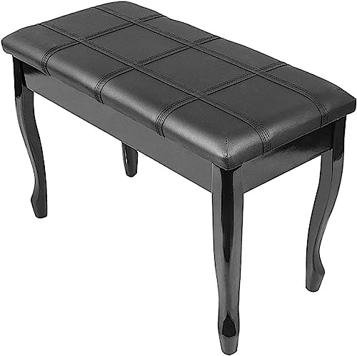 Familjebankett Pianopall Sminkbordspall Fast höjd Pianobänk Pianopall med andningsbar och vattentät äkta läderkudde 76 x 35 x 49 cm Perfekt för,