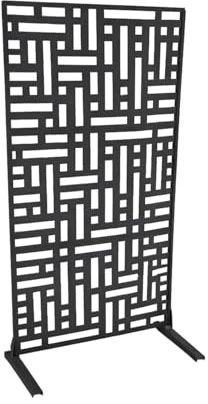 MOHOME Separe Divisorio Interno Esterno 100x200 Cm Aura Nero Metallo Giardino Paravento Separè Pannelli Traforato Pannello Decorativo Ambienti Divisore Terrazzo Privacy Balcone Casa Ufficio