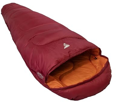 Vango Saturn 250 Single Sleeping Bag for Adults [Amazon Exclusive], 2 Season, Mummy Design Holds Insulation, Smaller Pack Size for Camping Trips, Festivals, Outdoors, Raspberry