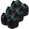 Lot de 6 jerricanes en plastique noir de 20 l avec tuyau de remplissage vert, homologation ONU
