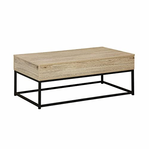 Alice's Home Couchtisch mit hochklappbarer Tischplatte, Zwei Ablageflächen, L 100 cm x B 55 cm x H 40,5 cm