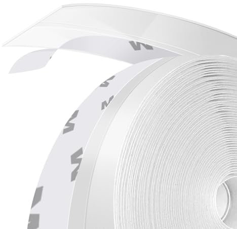 shinfly Türdichtung Selbstklebend, 25mm x 3m Starkes Transparentes Fensterdichtung Silikonband, Wind und Regendichtes Zugluftstopper für Türen, Fenster, Bäder, Büros