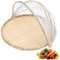 Bambus Zelt Korb Picknickkorb Bambus Bambus Picknick Korb Fliegenhaube Abdeckhaube Essen Brot Obst Gemüse Runde Bambus Korb Küche Picknick Tragbare