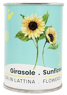 iGreen Fiori in Lattina - Kit Coltivazione Fiore (Girasole) - Idea Regalo Ecosostenibile - 100% Made in Italy - Lattina in Alluminio con Semi di Pianta o Fiore Decorativo e Riciclabile