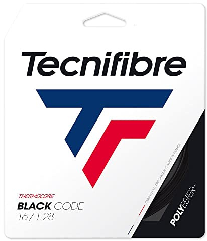 Tecnifibre Black Code Tennis String Set (16 gauge, 1.28)