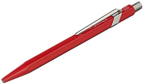 CARAN d'ACHE - Kugelschreiber 849 aus Metall - Rot mit roter Mine, 1 Stück (1er Pack)