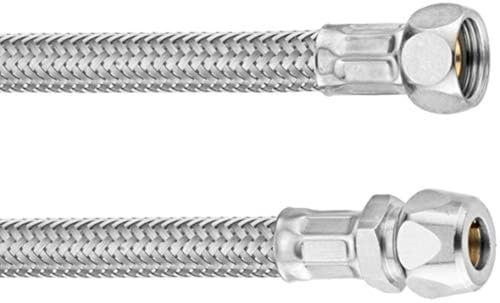 Cornat Flexibler Verbindungsschlauch - 2000 mm Länge - 3/8 Zoll IG, Ø 10 mm - Hochwertige Edelstahl-Umflechtung / Anschlussschlauch für Wasserhahn / Armaturenschlauch / Flexschlauch / T3173362270