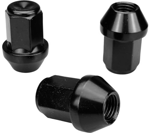 20 SCHWARZ Radmutter Mutter M12x1,25x34 SW19 Kegelbund Kegel 60° Alu Stahl Felgen Lada