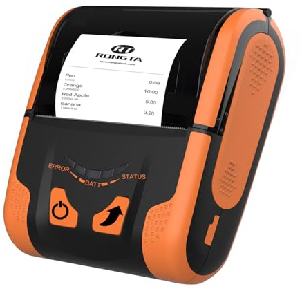 Rongta RPP300 Mini Impresora portátil de Recibos térmicos, 80 mm, Bluetooth, inalámbrica, con Bolsillo, Compatible con Cualquier Idioma