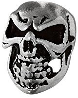 NKlaus Hårsmycken skäggpärla JACK dödskalle 925 sterlingsilver silver lockpärla 6396