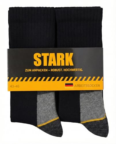Stark Chaussettes de Travail Hommes Respirantes, Longues | Lot de 6 Paires, 39-42, Robuste Durable Haute Qualité | Chaussettes Professionnelles | Chaussettes Hommes