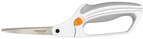 Fiskars Softgrip Allzweckschere, Easy Action, Länge: 26 cm, Rostfreie Stahl-Klinge/Kunststoff-Griffe, Weiß, 1059564