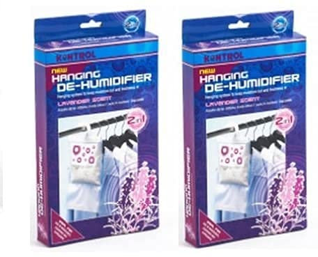 Kontrol 4 x Scented Hanging Dehumidifier Damp Moisture Trap Lavender Scent