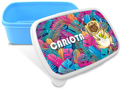 LolaPix Fiambrera Personalizada Infantil. Caja Merienda. Caja Almuerzo Infantil. Tuper Niño Colegio. Taper Niños Colegio Personalizado. Taper niña niño. COLOR A ELEGIR. Pet
