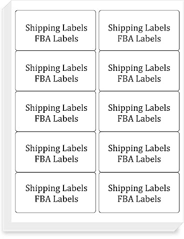 FungLam 2x4 Shipping Address Labels for Laser & Inkjet Printers, 300 Printable White Sticker Labels, 10 per Page Mailing Labels, Permanent Adhesive (30 Sheets, 300 Labels)