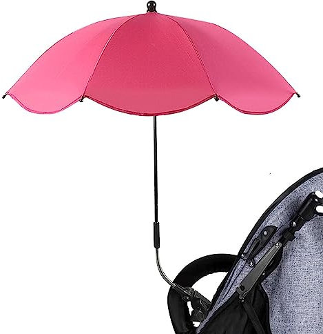 Fukamou Toddler Stroller Parasol - Stroller Pram Parasol for Toddler,Portable UV Protection Stroller Sun Shade Umbrella with Adjustable Clamp, Sun Shade Umbrella for Toddler Kids