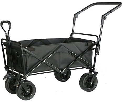 Faltbollerwagen Bollerwagen Handwagen Zusammenklappbarer Mehrzweckwagen, Campingwagen Mit 4 Rädern, Gartenwagen, Tragbarer Outdoor-Angelwagen Für Picknick, Strand Faltwagen Strandwagen Transportwagen