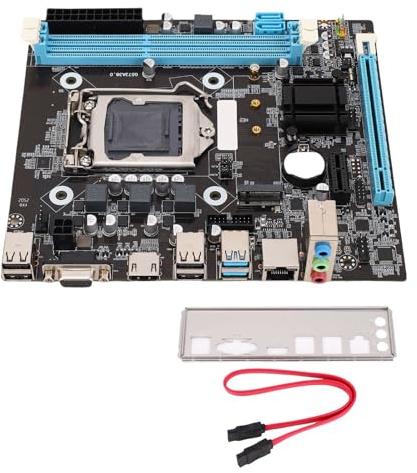 Bewinner H81 Gaming-Motherboard, LGA 1150 Micro ATX PC-Motherboard mit Dual-Channel-DDR3, NVMe M.2-Unterstützung, 6 Gbit/s M.2 NVMe NGFF SATA-Computer-Motherboard