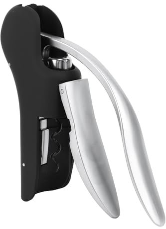 Abridor de Vino, Palanca Ergonómica de Aleación de Zinc, Sacacorchos Manual con Bomba de Palanca Ergonómica, Diseño Vertical de Pie, Ideal para el Hogar