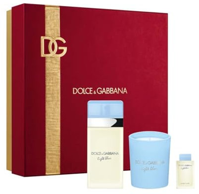 Dolce & Gabbana Light Blue Eau de Toilette 50ml Gift Set (Contains 50ml EDT, 50g Scented Candle and 5ml Miniature)
