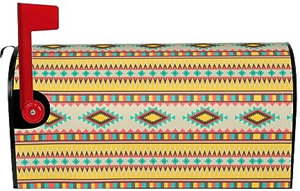 Native American Print Spring Mailbox Covers,Outdoor Decor,Easy To Install With Soft Magnetic Strips