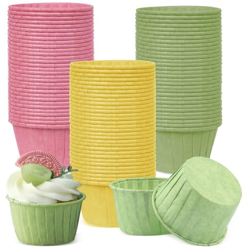 Papper muffinsformar, 150 st muffinsformar, bakformar muffinsformar, cupcake-muffinsformar gjorda av aluminiumfolie, pappersformar fodral liners wrapper papper för bröllop födelsedagsfest