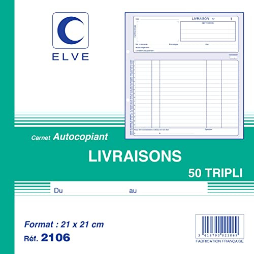 Elve 22406 CARNET 'LIVRAISONS' 210X210 50/3+0 (par 1)