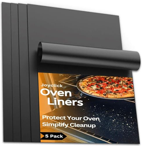 Oven Liner to Protect Bottom of Fan Assited Ovens, 5 Pack Non Stick Liners