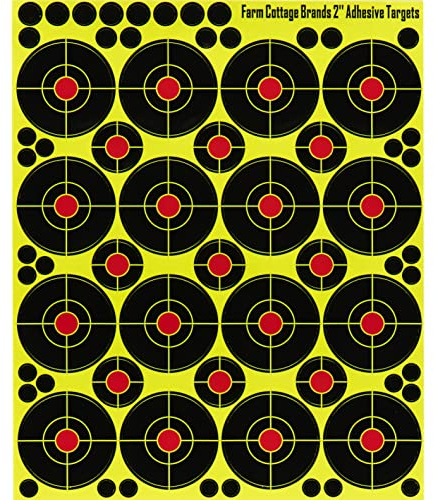 400 targets ! Pack of 25 sheets of 2 Stick & Splatter adhesive splatterburst Shoot-N-C Shooting Targets, where you hit turns bright yellow. For rifles, air rifles, air pistols, AirSoft, BB guns