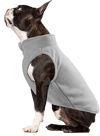 Haustier Katze Hund Pullover Warme Fleece Hundepullover Hunde-Sweatshirt Weiche Warme Hund Fleecejacke Winter Hunde Weste Hundemantel Kaltes Wetter Hundekleidung für Kleine Hunde und Welpen Grau XL
