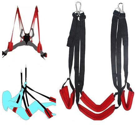 Liebesschaukel Sexspielzeug für Paare Extrem Sex Verstellbaren Liebesschaukel Sexschaukel Tür und für die Decke BDSM Sex Schaukel mit Weiches Polstern Bondage Liebes Sexschaukel Set SM Bondage set