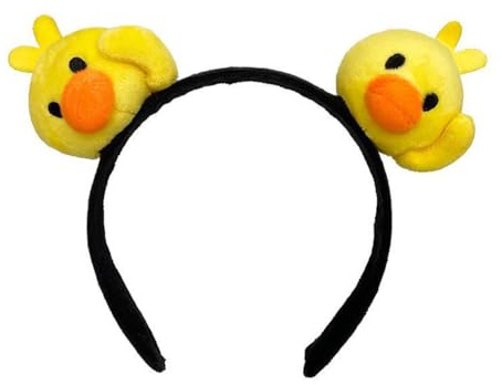 Miaija Duck Headband Cute Yellow Duck Hairband Child Animal Cartoon Makeup Headband Funny Easter Cap Dress Up Cosplay for Women Men Girls Halloween