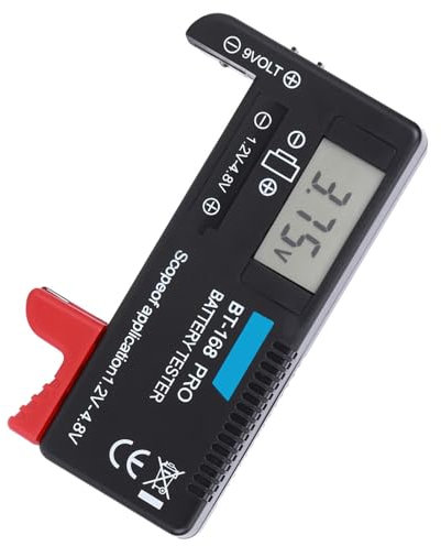 BT-168PRO Testeur de Batterie Numérique LCD pour Petites Piles Bouton, Taille Compacte et Testeur de Batterie Léger, capacité de Test en Quelques Secondes pour CR2032 LR44 L736