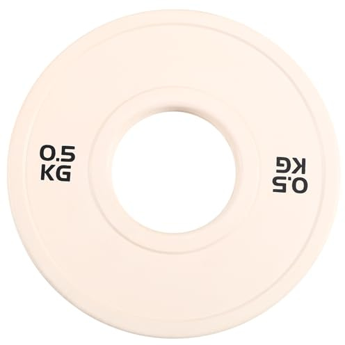 Wisyurt Gym Micro-Type Plates Dumbbell Weight Plate Rubber Fractional Weight Plates Add-on Aperture 50.4mm 0.5KG